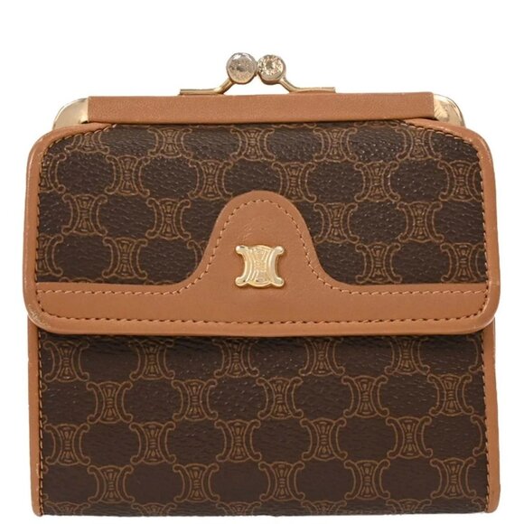 Celine Brown PVC Macadam Wallet - Picture 1 of 8